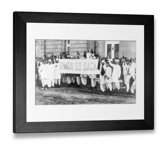 Framed Print : Protesters with Large Banner Framed Print : Protesters with Large Banner