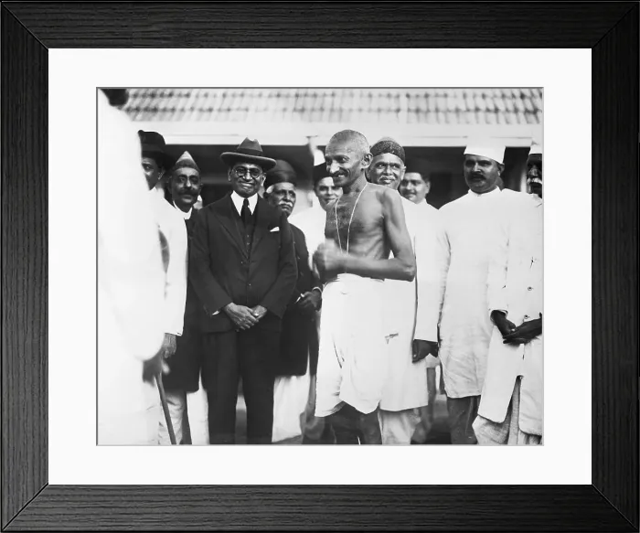 Framed Print : Mahatma Gandhi Being Interviewed Framed Print : Mahatma Gandhi Being Interviewed