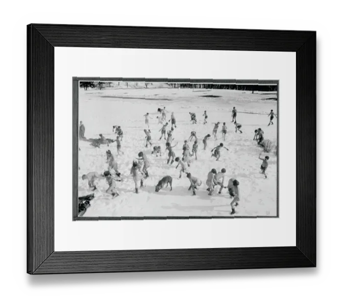 Framed Print : Nurses with Young Sanitarium Patients During Snow Play Outdoors Framed Print : Nurses with Young Sanitarium Patients During Snow Play Outdoors