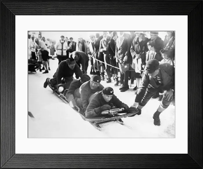 Framed Print : American Bobsled Team Wins in Olympics Framed Print : American Bobsled Team Wins in Olympics