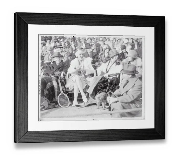 Framed Print : Suzanne Lenglen Sitting Between Parents Before Wells Match Framed Print : Suzanne Lenglen Sitting Between Parents Before Wells Match