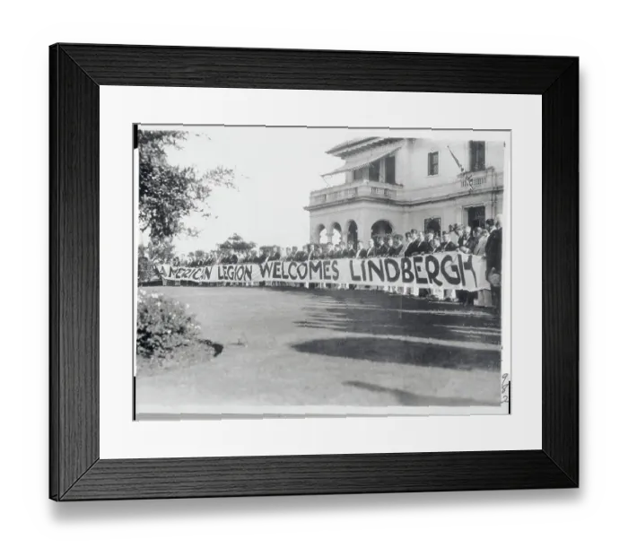 Framed Print : American Legion Welcoming Charles Lindbergh Framed Print : American Legion Welcoming Charles Lindbergh