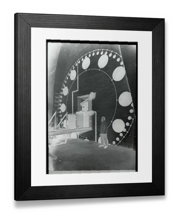 Framed Print : Man Next to Works of Large Clock Framed Print : Man Next to Works of Large Clock