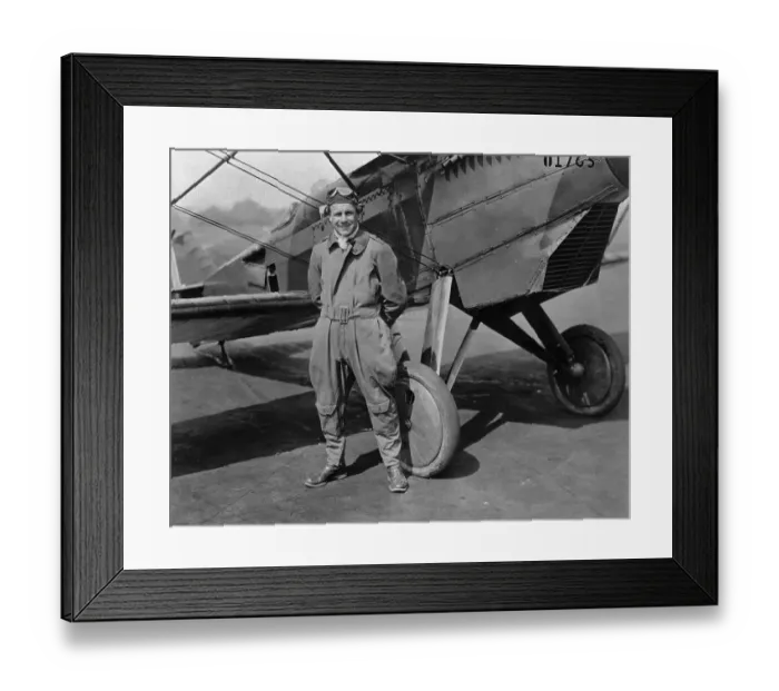 Framed Print : Lieutenant James (Jimmy) Doolittle Standing Before Plane Framed Print : Lieutenant James (Jimmy) Doolittle Standing Before Plane
