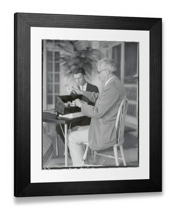 Framed Print : blind Man Playing Bridge Framed Print : blind Man Playing Bridge