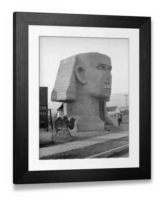 Framed Print : Sphinx-Modeled Restaurant Framed Print : Sphinx-Modeled Restaurant