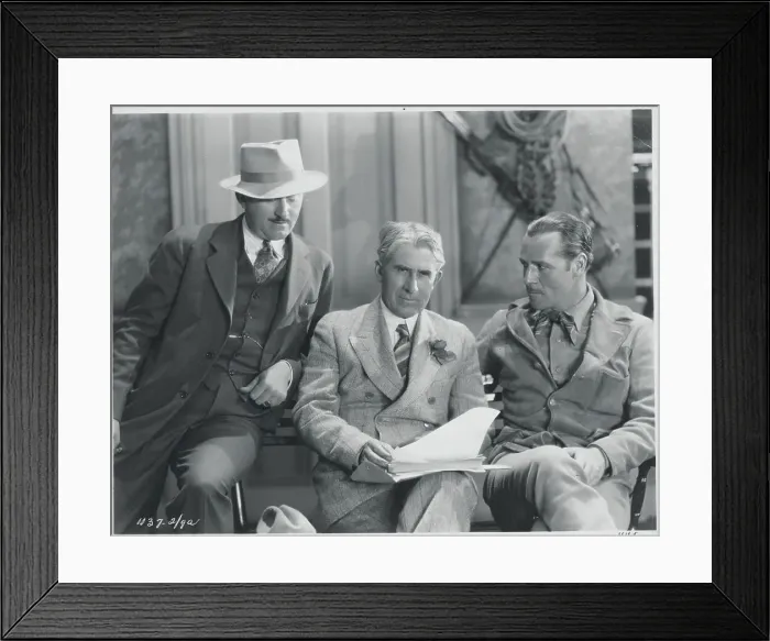 Framed Print : John Waters, Zane Grey, and Jack Holt Conferring Framed Print : John Waters, Zane Grey, and Jack Holt Conferring