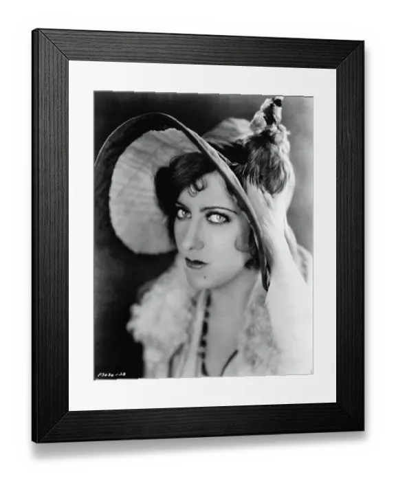 Framed Print : Gloria Swanson Wearing Hat Framed Print : Gloria Swanson Wearing Hat
