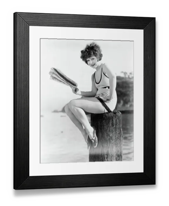 Framed Print : Clara Bow in Swimsuit Framed Print : Clara Bow in Swimsuit