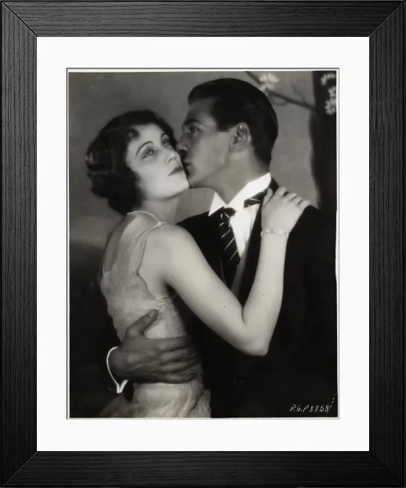 Framed Print : Evelyn Brent Being Kissed by Gary Cooper Framed Print : Evelyn Brent Being Kissed by Gary Cooper
