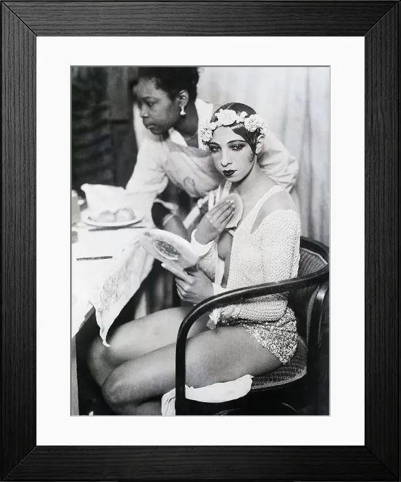 Framed Print : Josephine Baker Putting On Makeup Framed Print : Josephine Baker Putting On Makeup