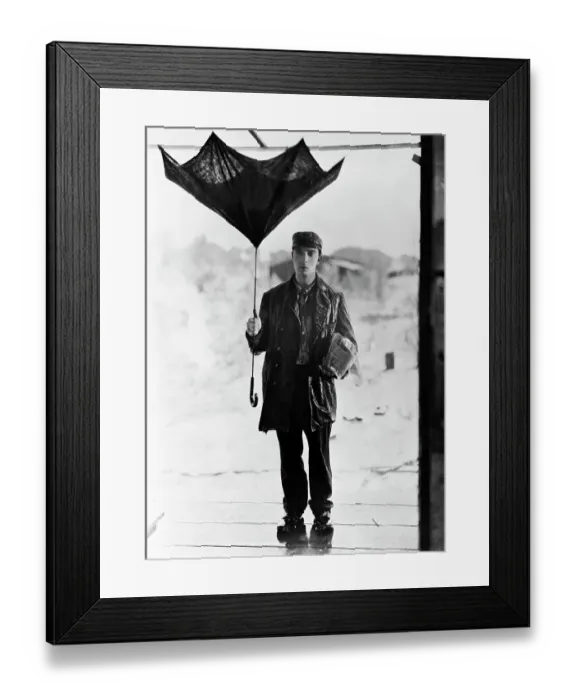 Framed Print : Buster Keaton Holding Broken Umbrella in Steamboat Bill, Jr Framed Print : Buster Keaton Holding Broken Umbrella in Steamboat Bill, Jr