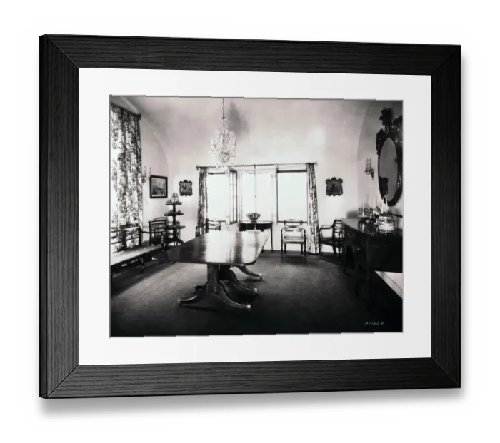 Framed Print : Dining Room at Pickfair Framed Print : Dining Room at Pickfair