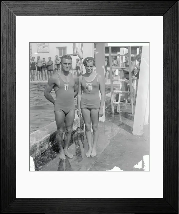 Framed Print : Olympic Swimmer Eleanor Holms Framed Print : Olympic Swimmer Eleanor Holms