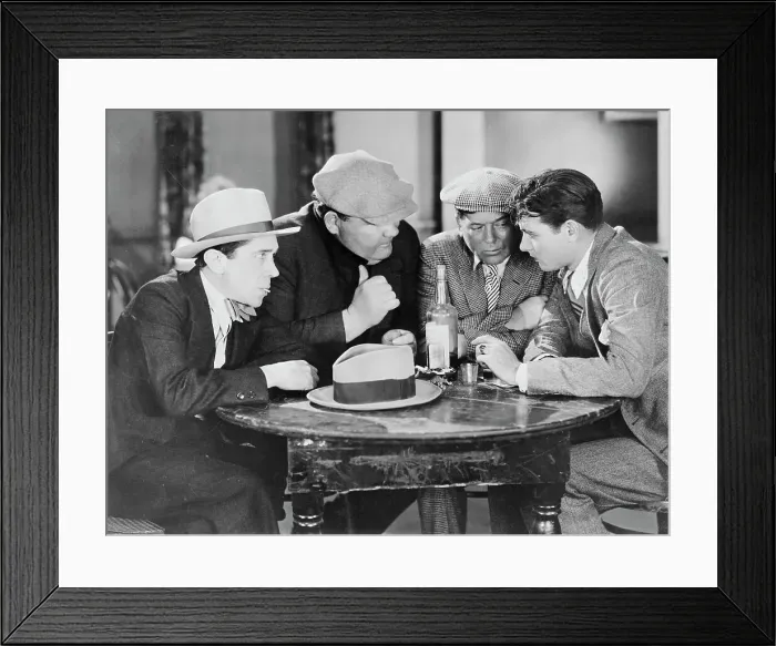 Framed Print : Gangsters Seated at Table Framed Print : Gangsters Seated at Table
