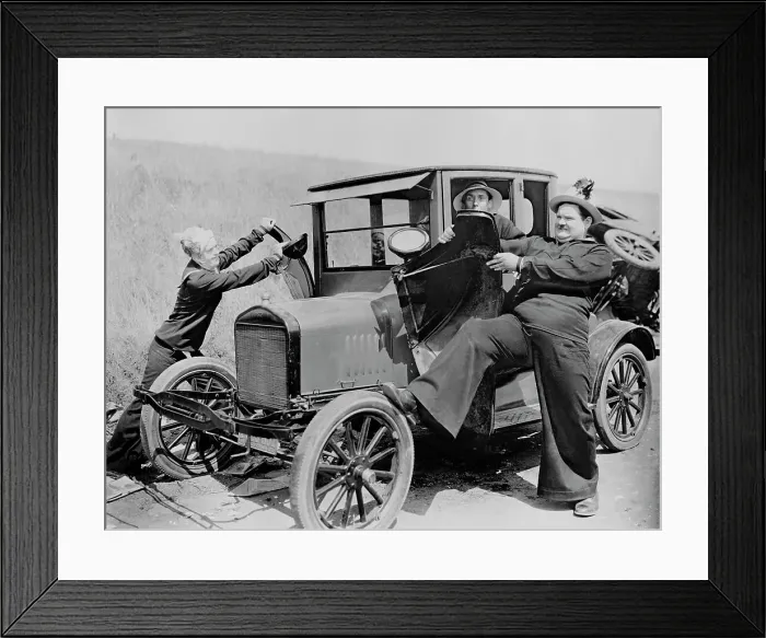 Framed Print : Laurel and Hardy in Movie Still Framed Print : Laurel and Hardy in Movie Still