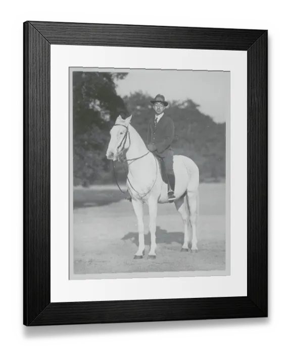 Framed Print : Emperor Hirohito on Horseback Framed Print : Emperor Hirohito on Horseback
