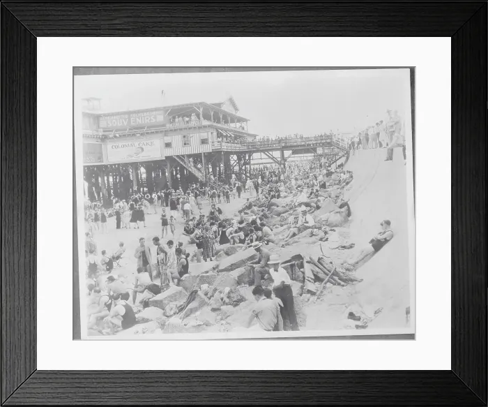 Framed Print : People Enjoying Beach Framed Print : People Enjoying Beach