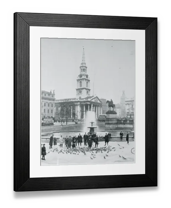 Framed Print : Pedestrians Feeding Pigeons Framed Print : Pedestrians Feeding Pigeons
