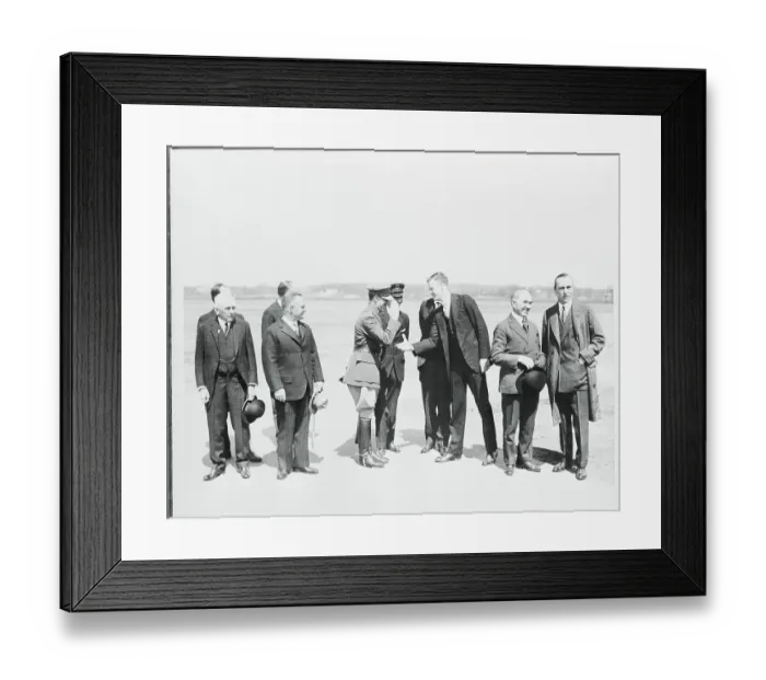 Framed Print : German-Irish Transatlantic Fliers Receiving Official Welcome Framed Print : German-Irish Transatlantic Fliers Receiving Official Welcome