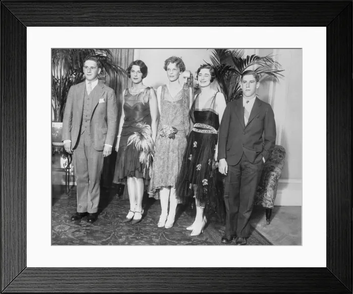 Framed Print : Amelia Earhart with Walter Chrysler and Others Framed Print : Amelia Earhart with Walter Chrysler and Others