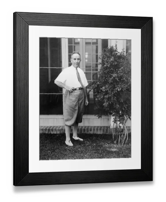 Framed Print : John Raskob Outside His Home Framed Print : John Raskob Outside His Home