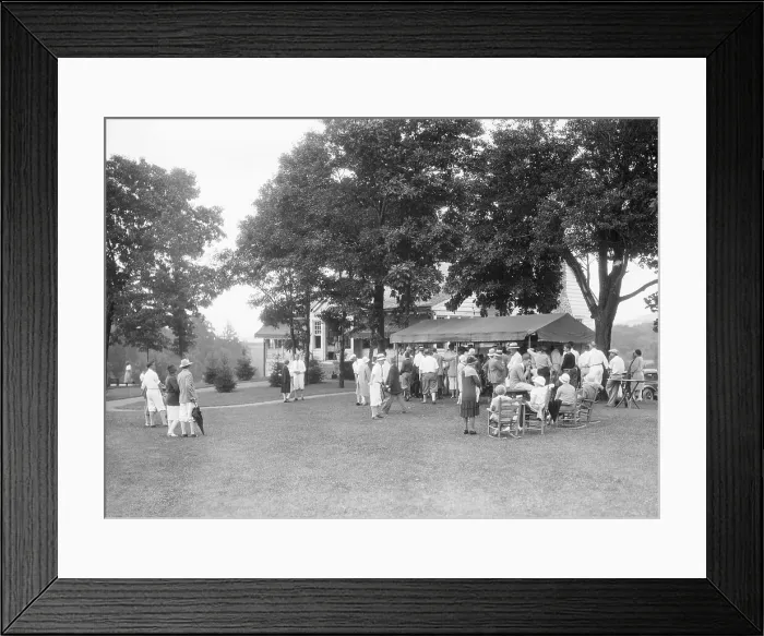 Framed Print : Crowd Gathered Outside Country Club Framed Print : Crowd Gathered Outside Country Club