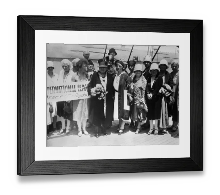 Framed Print : Addams With Flowers In Group Of Women Framed Print : Addams With Flowers In Group Of Women