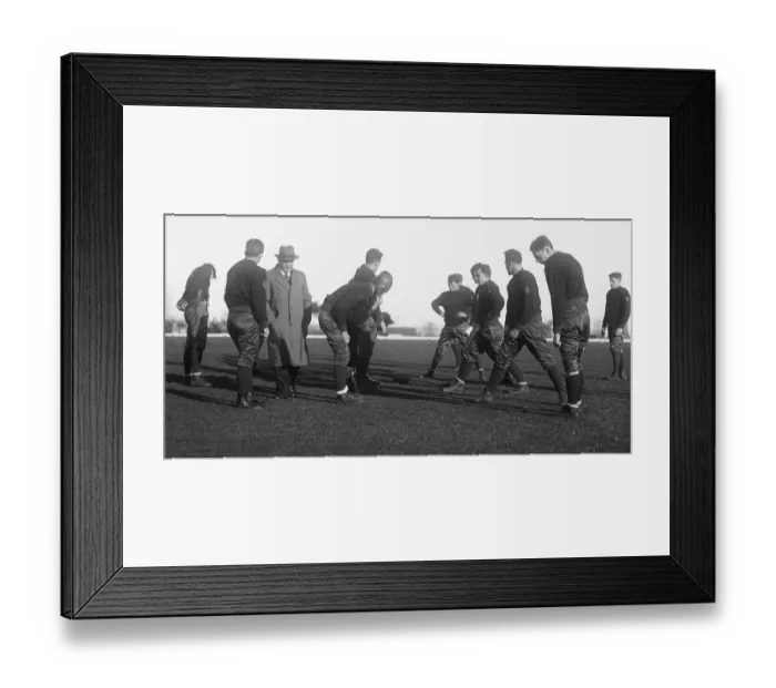 Framed Print : Knute Rockne During Football Practice Framed Print : Knute Rockne During Football Practice