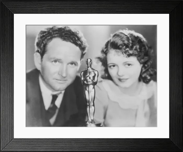 Framed Print : Janet Gaynor and Frank Borzage with Academy Award Framed Print : Janet Gaynor and Frank Borzage with Academy Award
