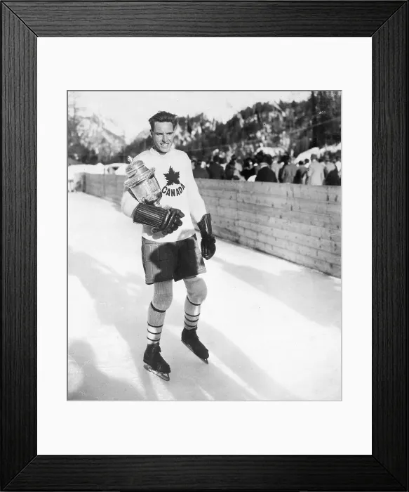 Framed Print : Canadian Hockey Captain with Olympic Trophy Framed Print : Canadian Hockey Captain with Olympic Trophy