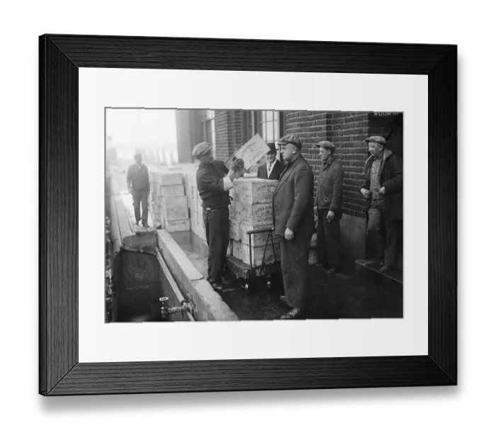 Framed Print : Cargo of Rumrunner Boat Confiscated by Coast Guard Framed Print : Cargo of Rumrunner Boat Confiscated by Coast Guard