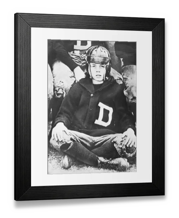 Framed Print : Young John F. Kennedy In Football Uniform Framed Print : Young John F. Kennedy In Football Uniform