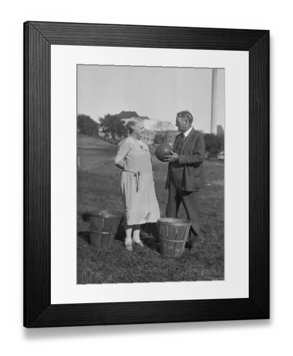 Framed Print : James Naismith Speaking to His Wife Framed Print : James Naismith Speaking to His Wife