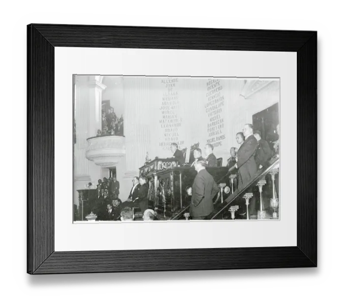 Framed Print : Plutarco Calles in Presidential Chair Framed Print : Plutarco Calles in Presidential Chair