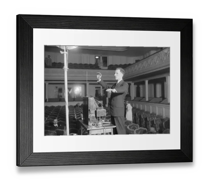 Framed Print : Leo Theremin Playing Instrument Framed Print : Leo Theremin Playing Instrument