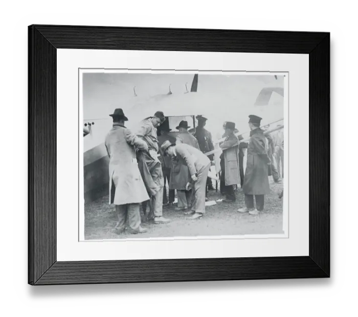 Framed Print : Charles Lindbergh Preparing for His Transatlantic Flight Framed Print : Charles Lindbergh Preparing for His Transatlantic Flight