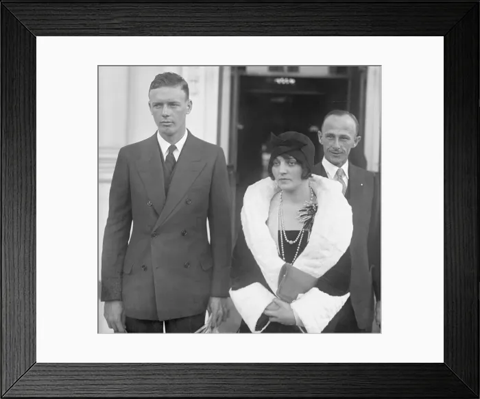 Framed Print : Famous Aviators Dining with President Framed Print : Famous Aviators Dining with President