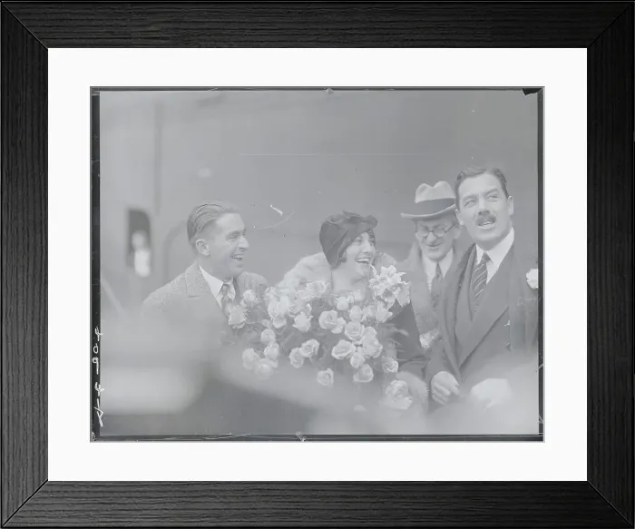 Framed Print : Aviator Ruth Elder and Friends Framed Print : Aviator Ruth Elder and Friends