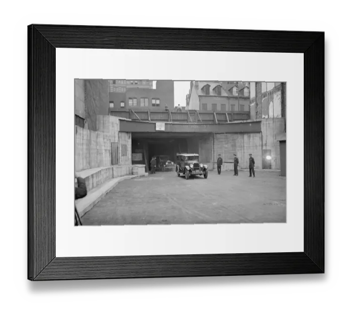 Framed Print : First Car Coming Through Holland Tunnel on Opening Day Framed Print : First Car Coming Through Holland Tunnel on Opening Day