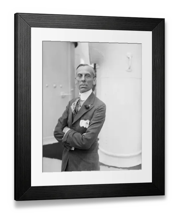 Framed Print : Alfred P. Sloan Standing on Ship Framed Print : Alfred P. Sloan Standing on Ship