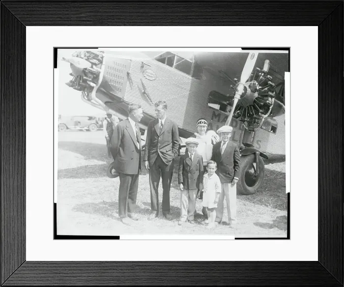 Framed Print : Charles Lindbergh Flying Passenger Plane Framed Print : Charles Lindbergh Flying Passenger Plane