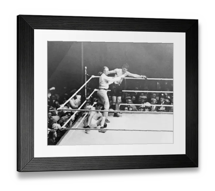 Framed Print : Gene Tunny Floored by Dempsey Framed Print : Gene Tunny Floored by Dempsey