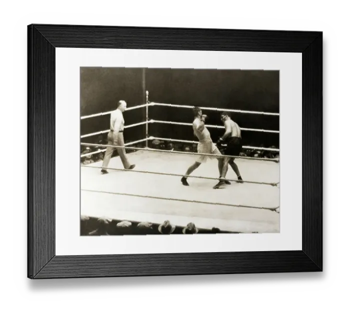 Framed Print : Gene Tunney and Jack Dempsey in Boxing Match Framed Print : Gene Tunney and Jack Dempsey in Boxing Match