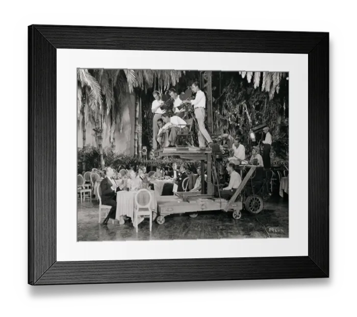 Framed Print : Movie Scene Being Shot from Camera Truck Framed Print : Movie Scene Being Shot from Camera Truck