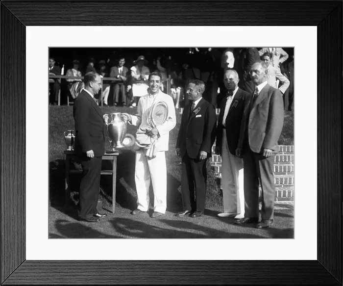 Framed Print : Rene Lacoste Receiving U.S. Open Cup Framed Print : Rene Lacoste Receiving U.S. Open Cup