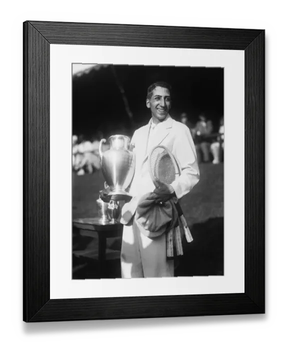 Framed Print : Rene Lacoste Holding Championship Cup Framed Print : Rene Lacoste Holding Championship Cup