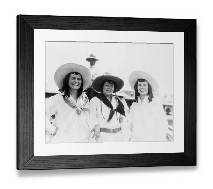 Framed Print : Three Gowgirls With Curls Framed Print : Three Gowgirls With Curls