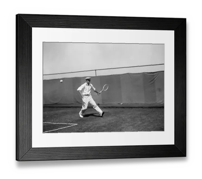 Framed Print : French Ace Rene Lacoste in Tennis Action Framed Print : French Ace Rene Lacoste in Tennis Action