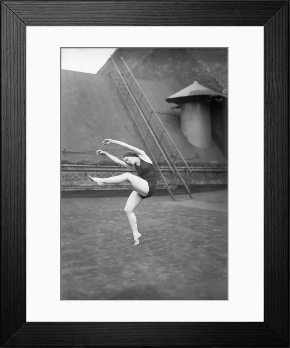 Framed Print : Martha Graham Dancing on Rooftop Framed Print : Martha Graham Dancing on Rooftop
